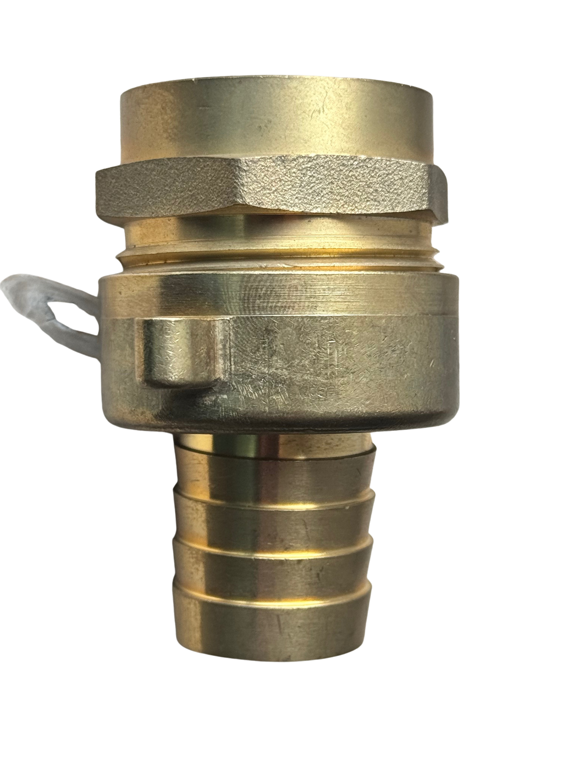 Schwere Standrohrverschraubung Messing 2 Zoll AG Nahaufnahme