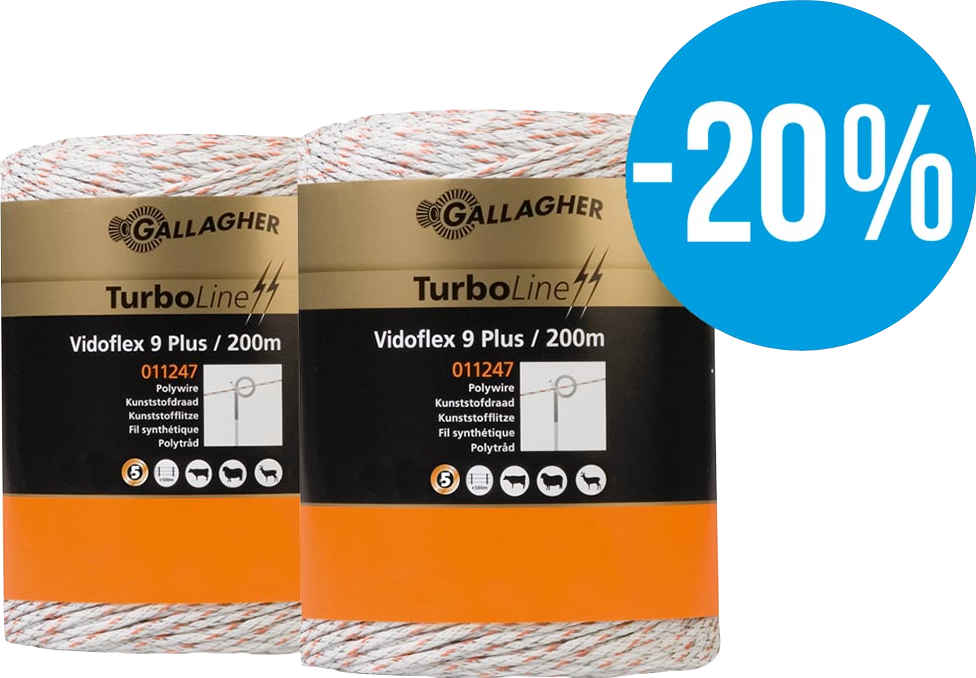 Gallagher Vidoflex 9 TurboLine Plus (weiß, 400 m)