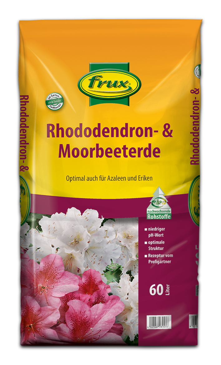 Frux Rhododendron und Moorbeeterde