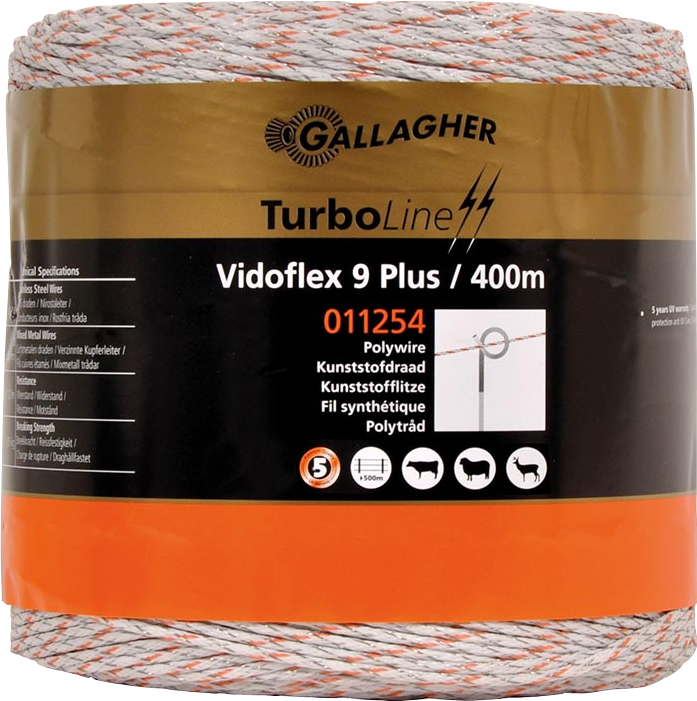 Gallagher Vidoflex 9 TurboLine Plus (weiß, 400 m)