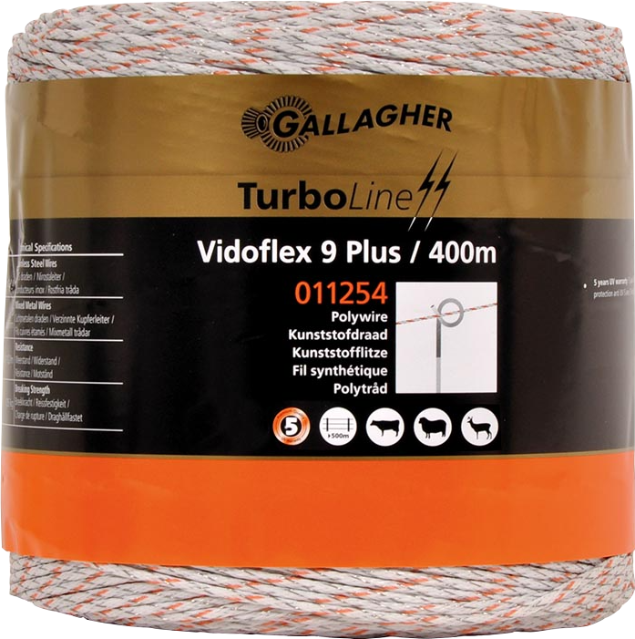 Gallagher Vidoflex 9 TurboLine Plus weiss