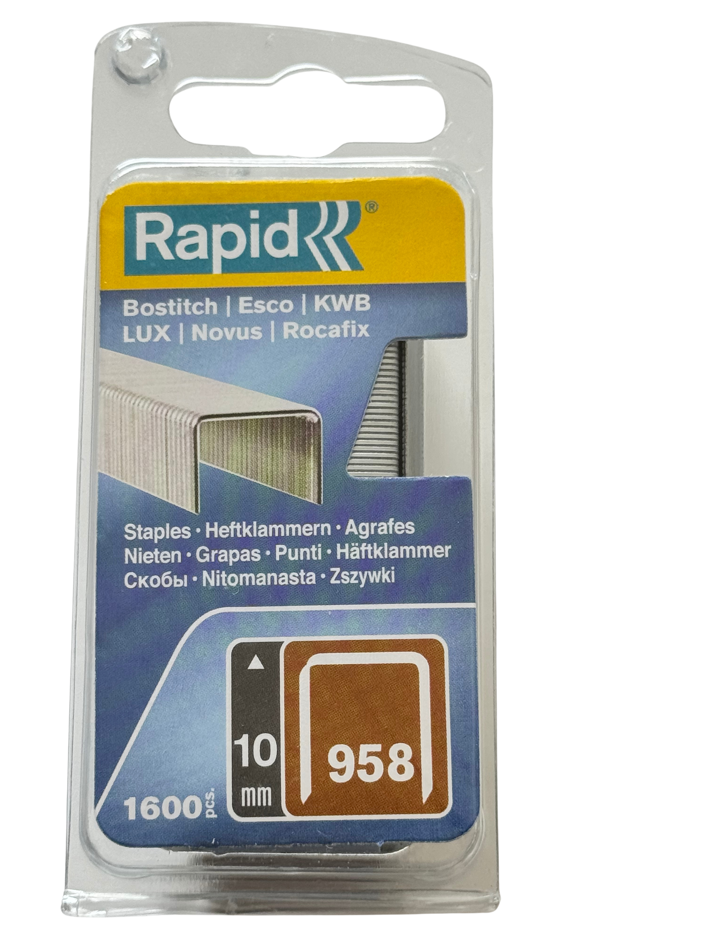 Rapid Klammern 958 10mm Stahl verzinkt für Tacker