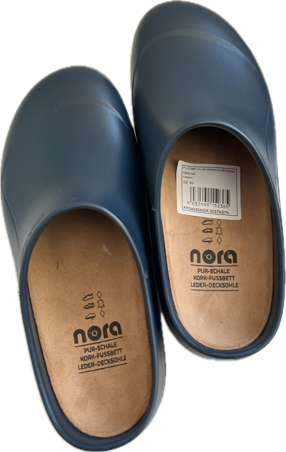 Nora Comfy Clog blau von oben