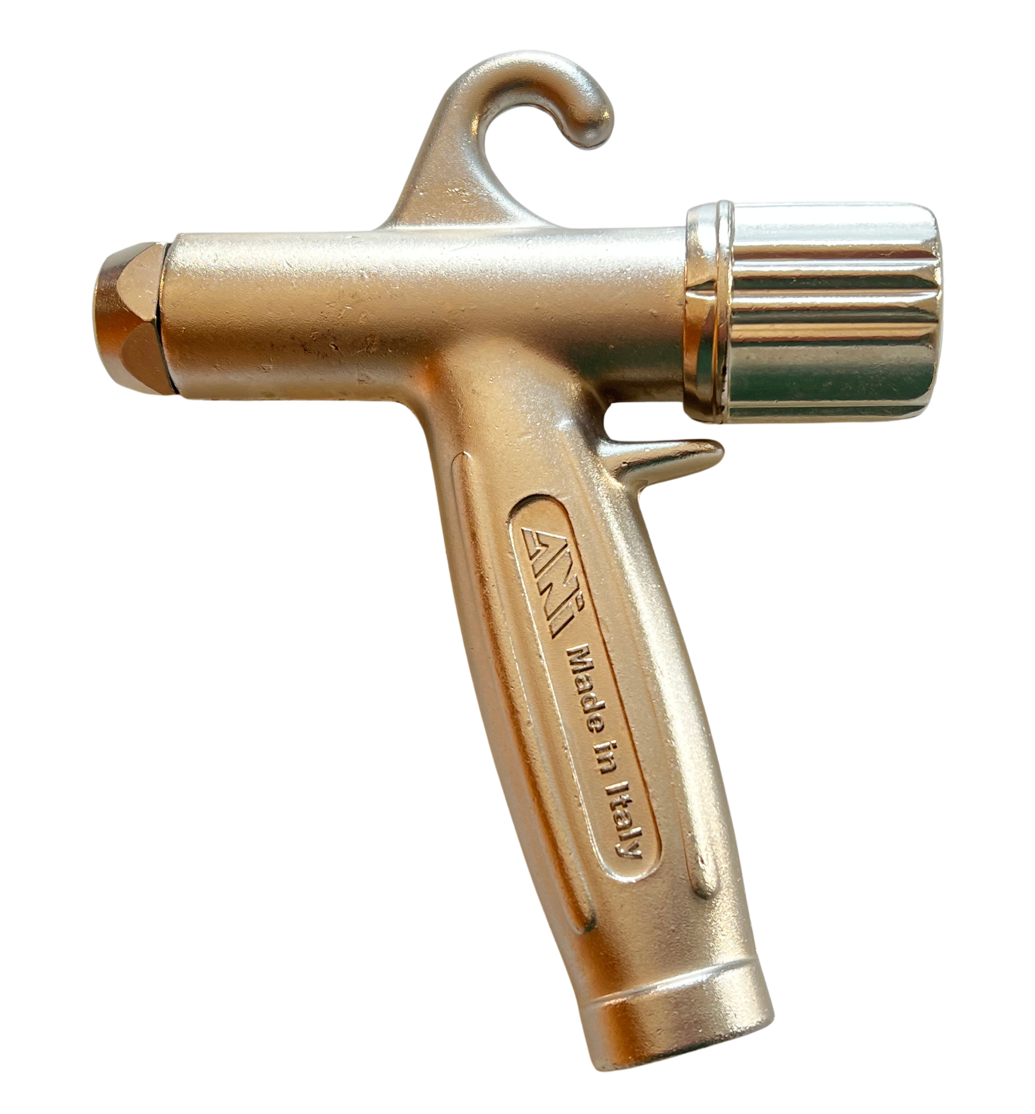 Ceccato Aluminium-Spritzpistole für Weißanstrich am Gewächshaus Gesamtansicht