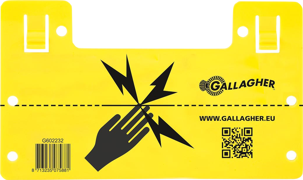 Gallagher EU Warnschild