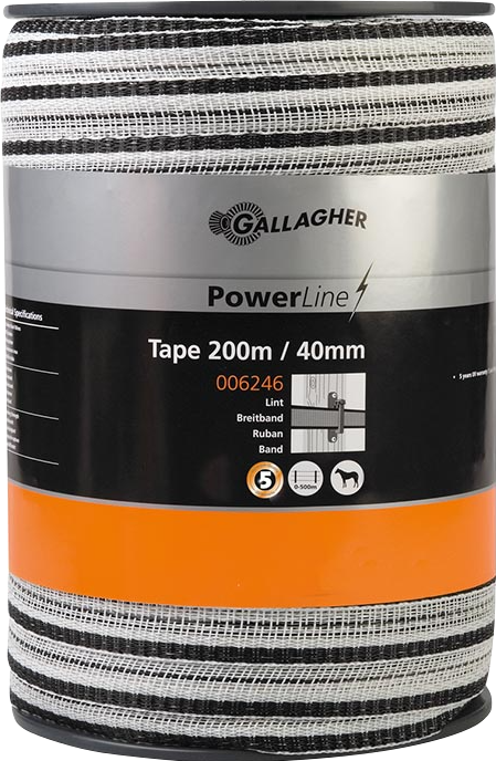 Gallagher PowerLine-Breitband 40 mm weiß, 200 m