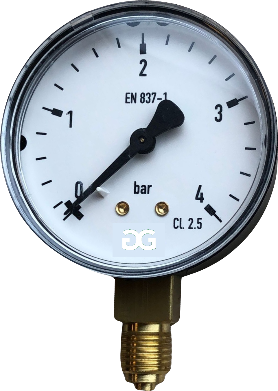 Manometer 0-10 bar 63mm Glyzerin Ventil unten/senk