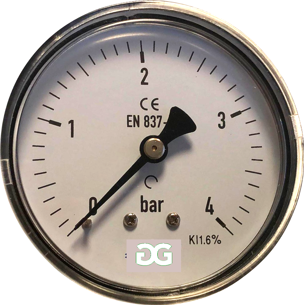 Manometer 0-2,5 bar 63mm Ventil Rückseite