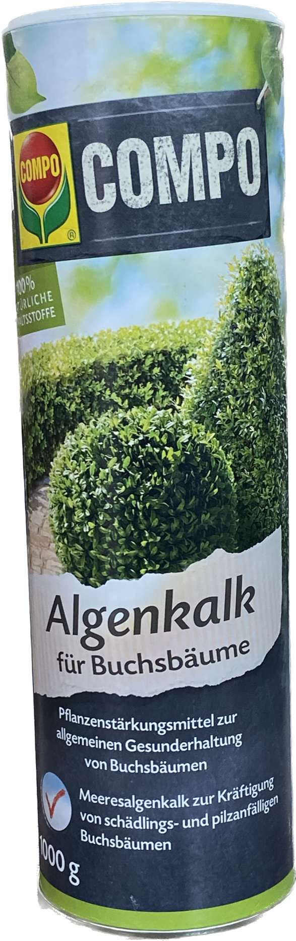 erwendet in Compo Algenkalk für Buchsbäume 