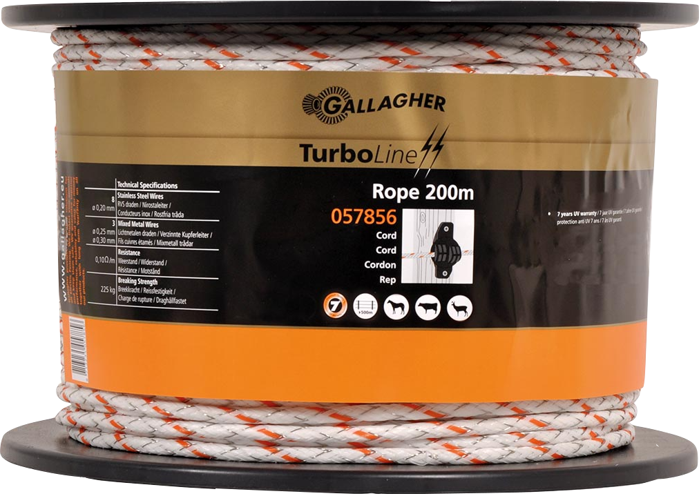 Gallagher TurboLine-Cord weiß, 200 m