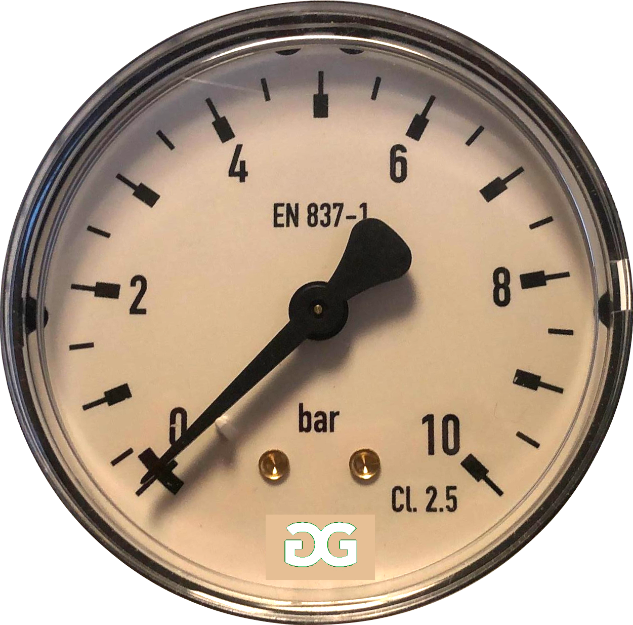 Manometer 0-4 bar 63 mm Ventil Rückseite