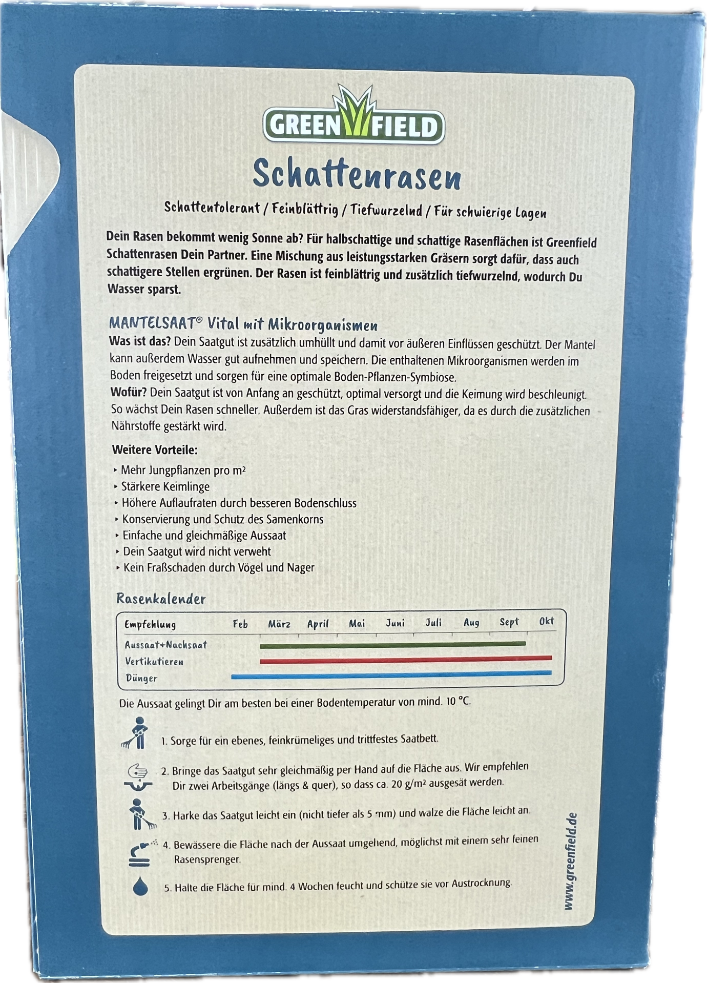 Schattenrasen  Rückseite
