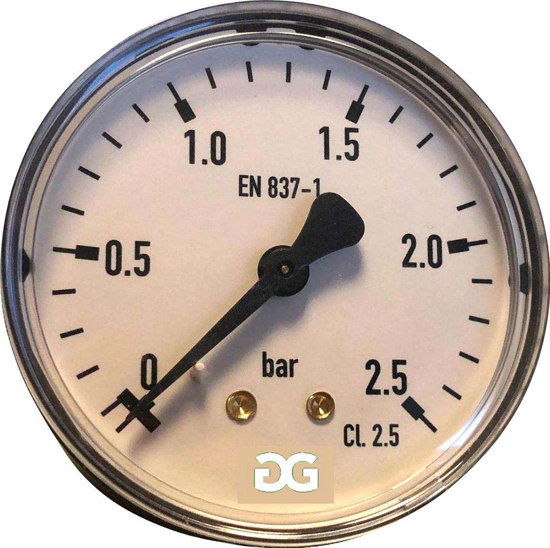 Manometer 0-4 bar 63 mm Ventil Rückseite