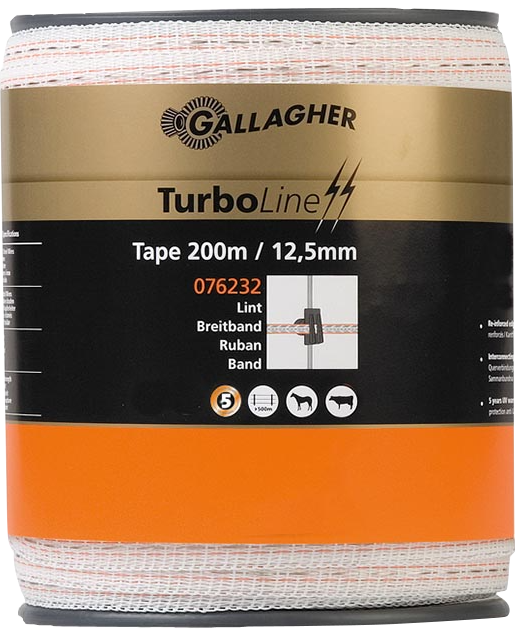 Gallagher TurboLine-Breitband 12,5 mm, 200 m weiß