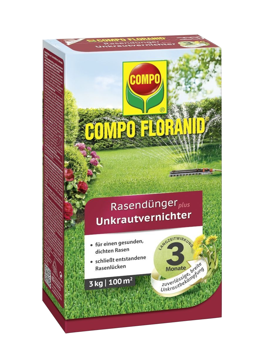 COMPO FLORANID Rasendünger/Unkrautvernichter 3 kg