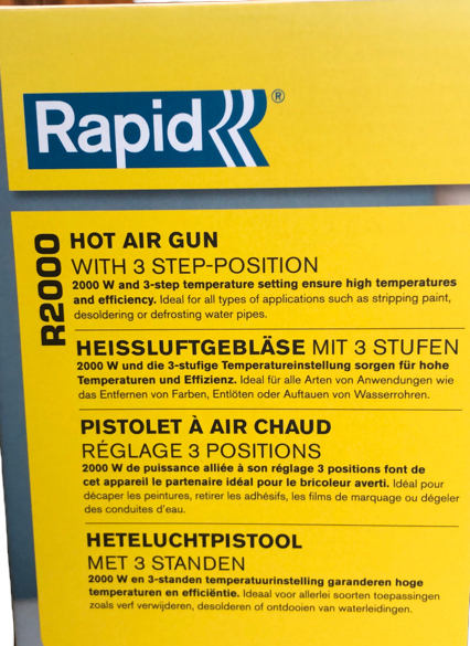 Heissluftgerät Rapid Hot Air R2000