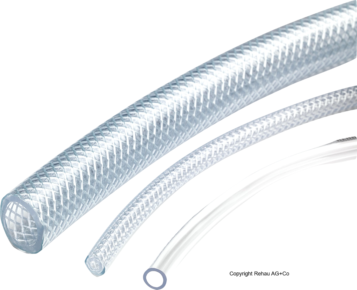 Transparenter Schlauch mit Gewebe raufilam-rauclair Transparenter Schlauch mit Gewebe raufilam-rauclair