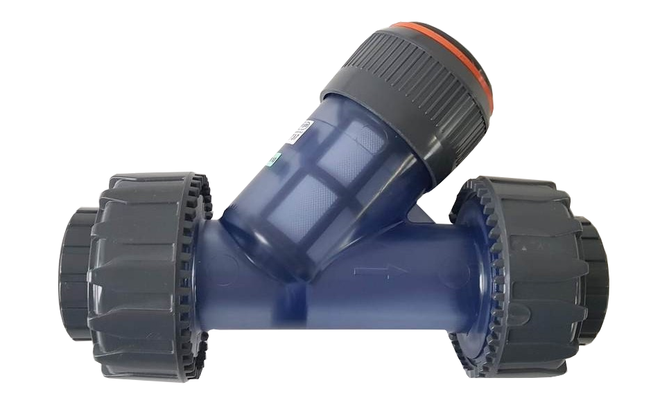 Schmutzfanger_transparent Schmutzfänger 40 mm komplett Filter transparent
