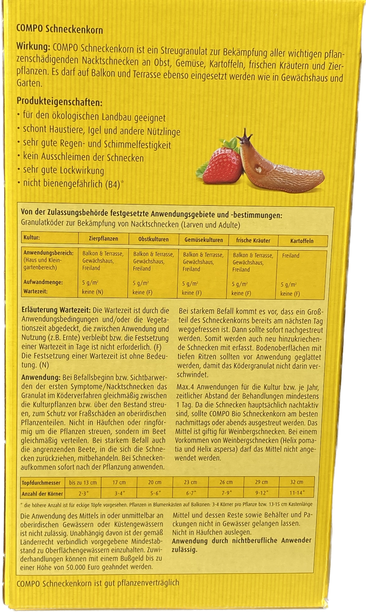 COMPO Schneckenkorn Rückseite