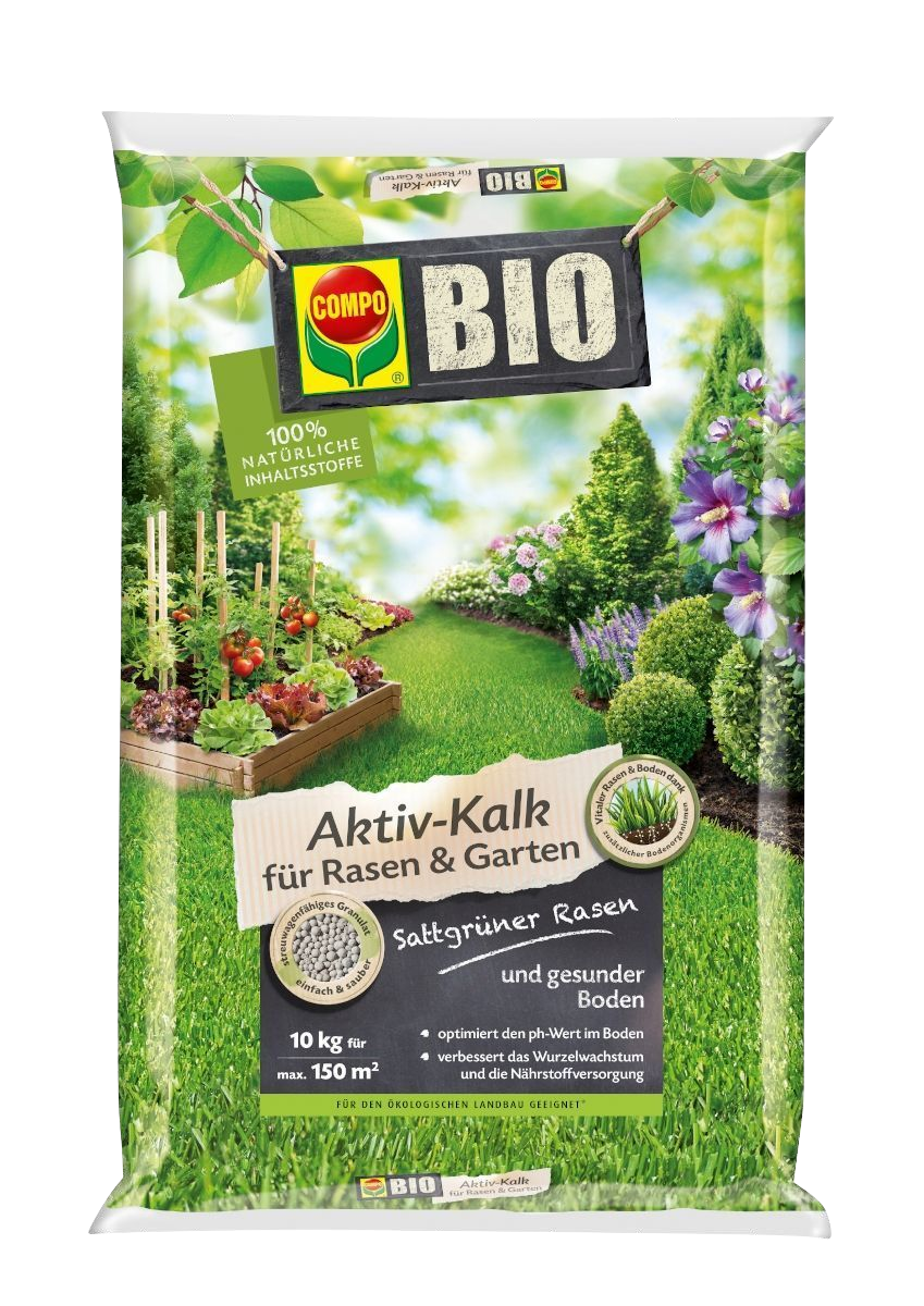 COMPO Bio Aktiv-Kalk für Rasen und Garten 10 kg