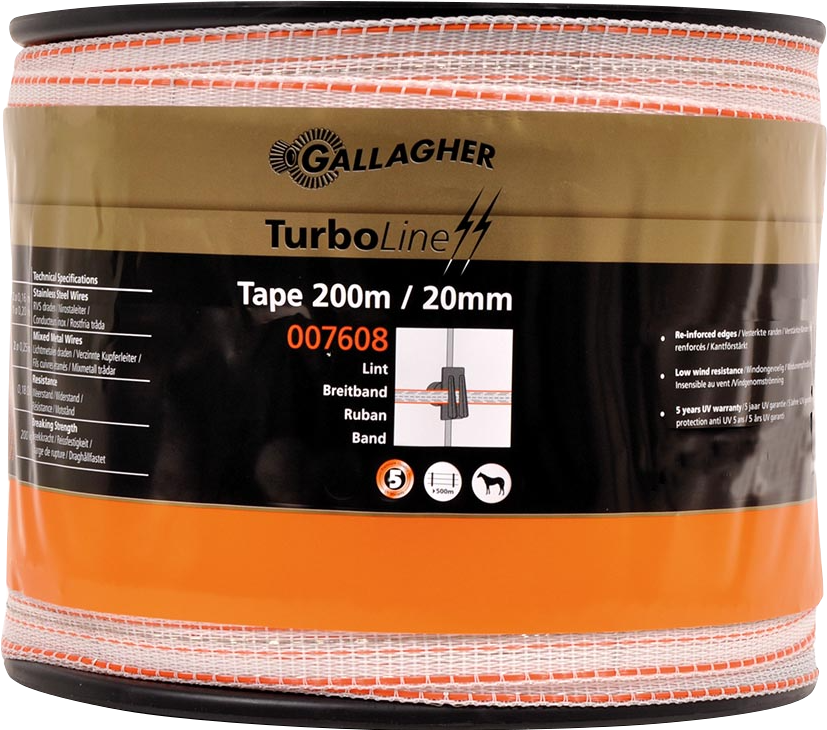 Gallagher TurboLine-Breitband 20 mm weiß, 200 m