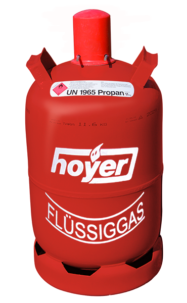 Propangas 11 kg rot - Mietflasche gefüllt