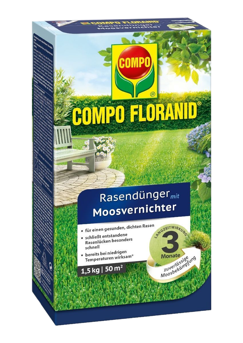 COMPO FLORANID Rasendünger/Moosvernichter 1,5 kg