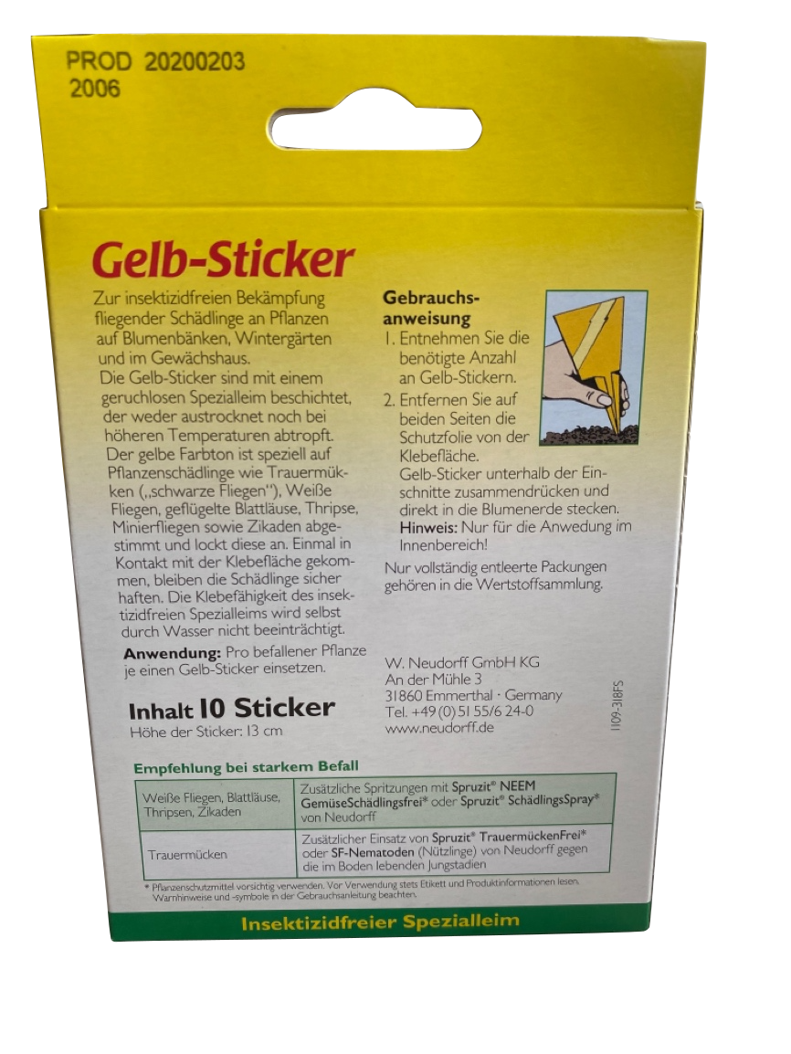 Gelb Sticker 10 Stück